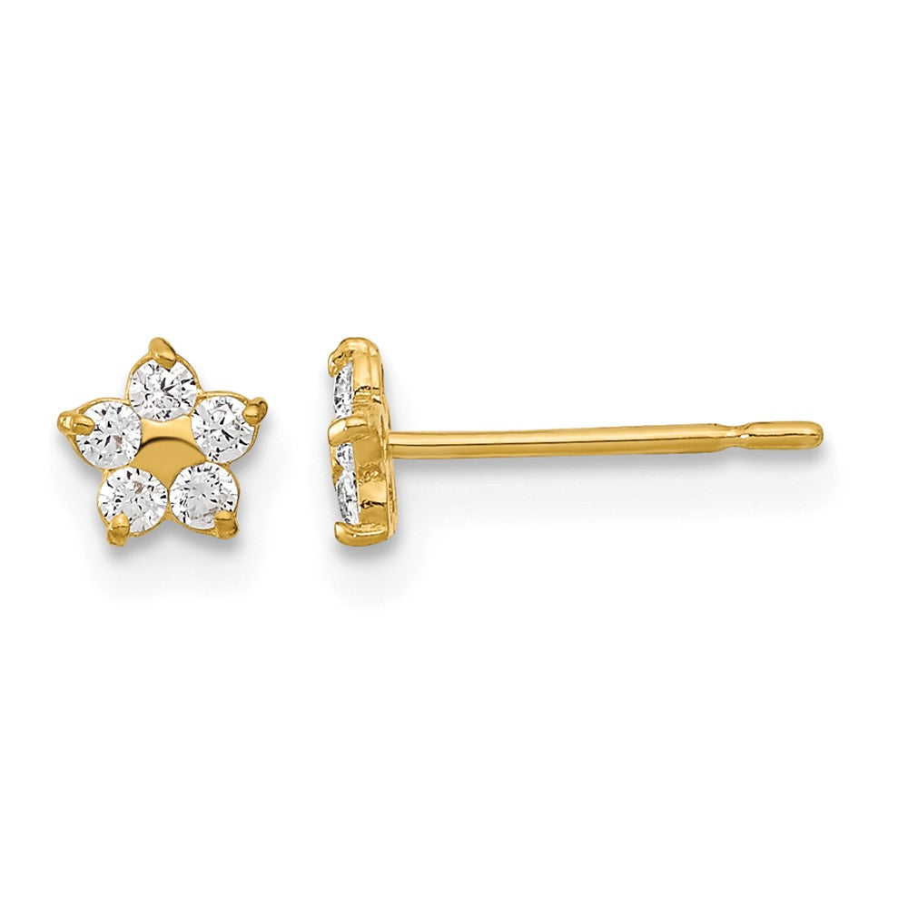14k Madi K Kids CZ Star Post Earrings