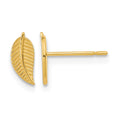 14k Madi K Kids Leaf Post Earrings