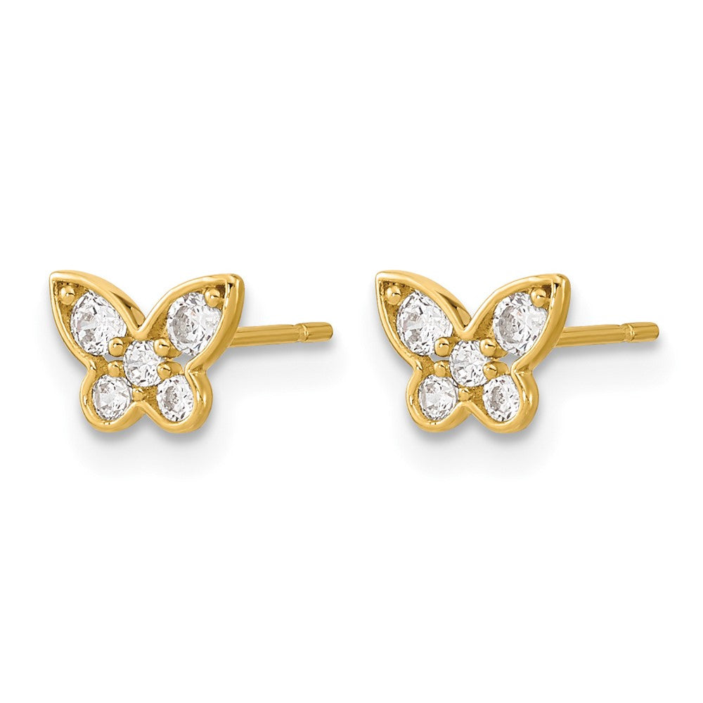 14k Madi K Madi K Kids CZ Butterfly Post Earrings