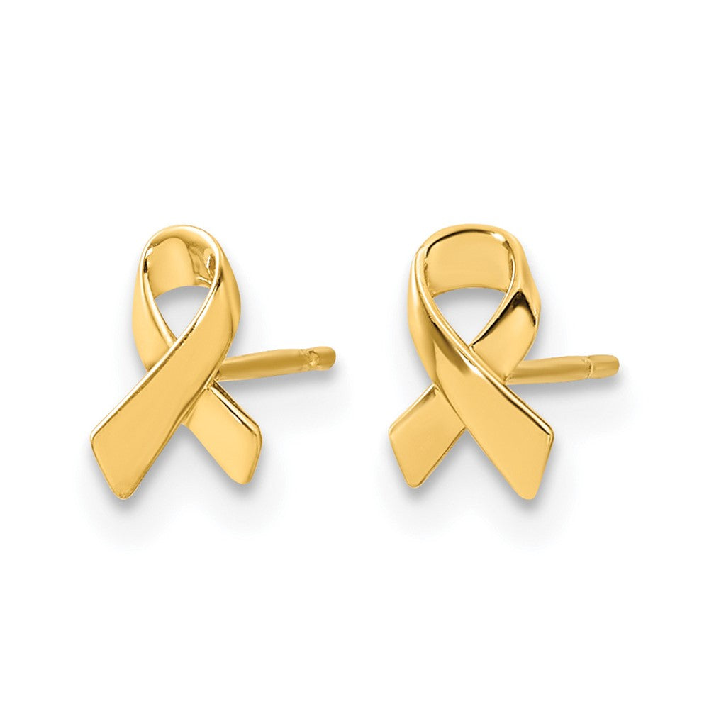 14k Madi K Awareness Ribbon Post Earrings