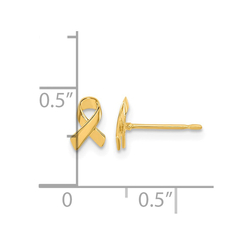 14k Madi K Awareness Ribbon Post Earrings