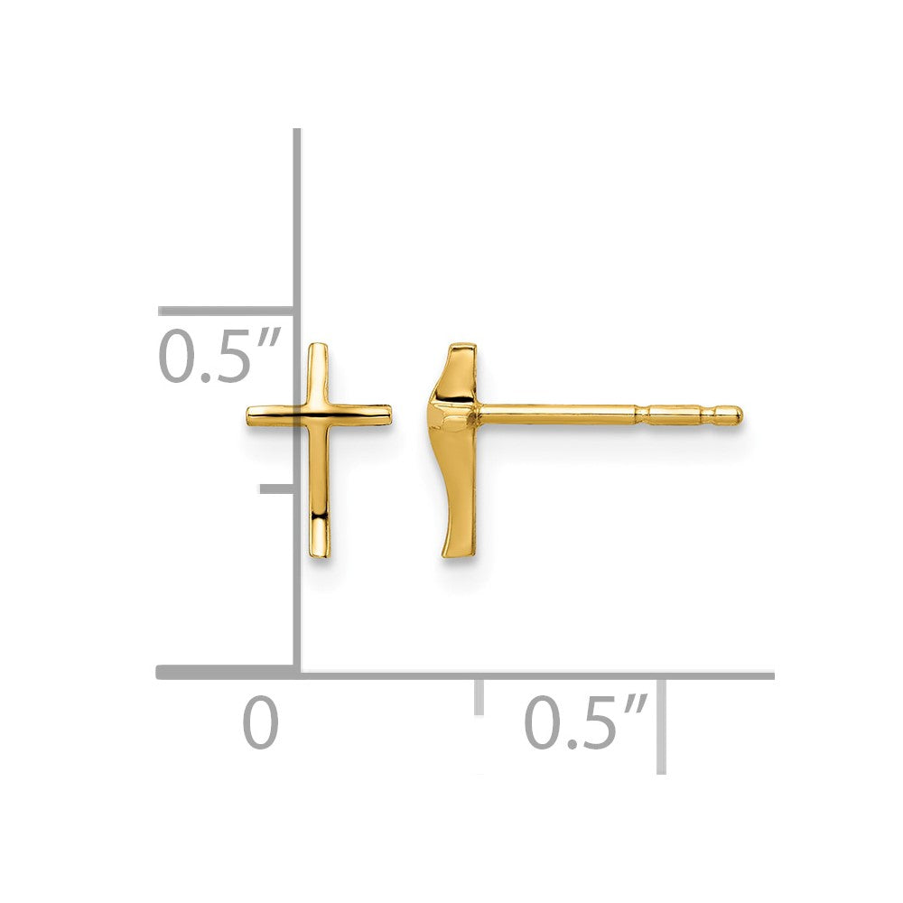 14k Madi K Cross Post Earrings
