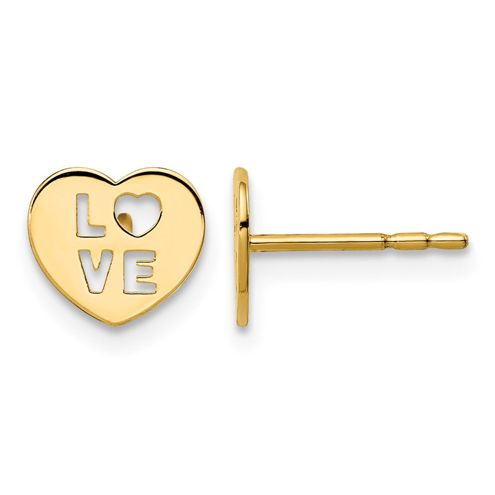 14k Madi K Love Heart Post Earrings