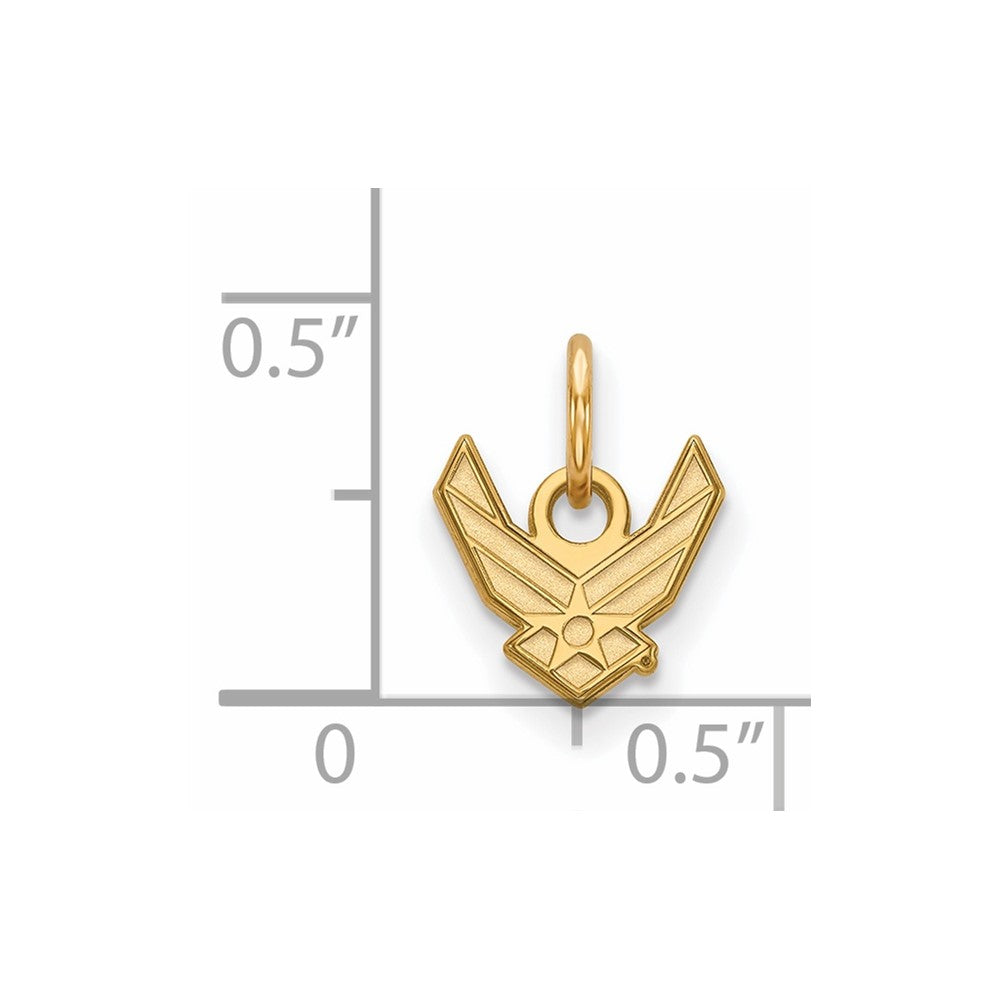 Sterling Silver Gold-pltd LogoArt U.S. Air Force XS Pendant