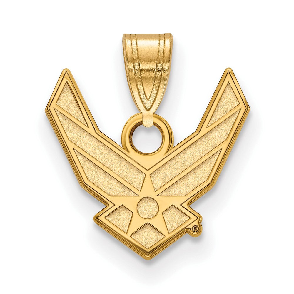 Sterling Silver Gold-pltd LogoArt U.S. Air Force Small Pendant