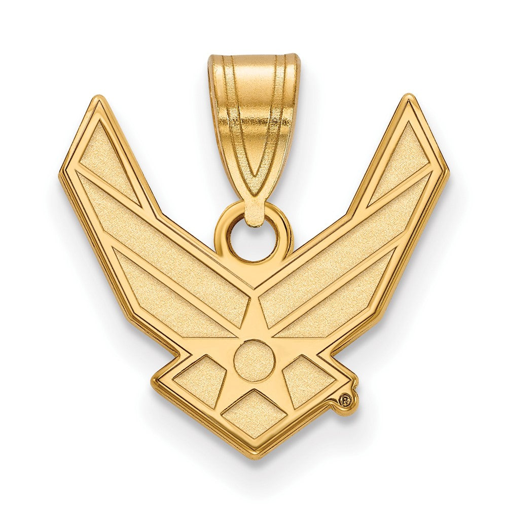Sterling Silver Gold-pltd LogoArt U.S. Air Force Medium Pendant