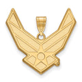 Sterling Silver Gold-pltd LogoArt U.S. Air Force XL Pendant