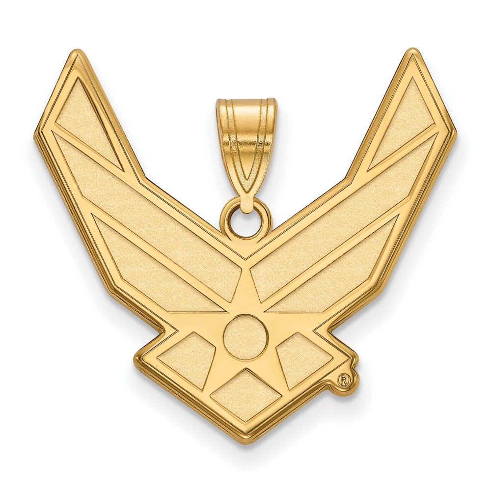 Sterling Silver Gold-pltd LogoArt U.S. Air Force XL Pendant