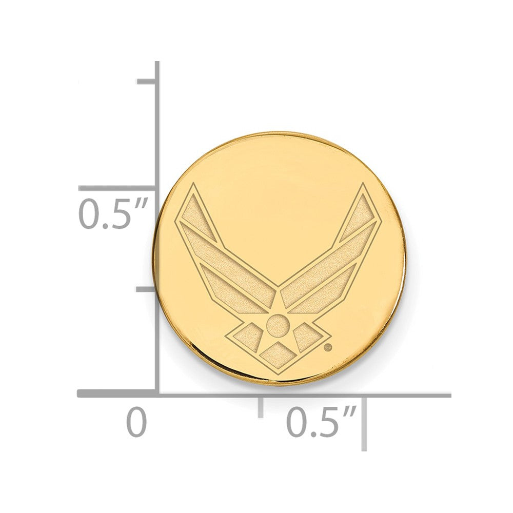 Sterling Silver Gold-pltd LogoArt U.S. Air Force Lapel Pin