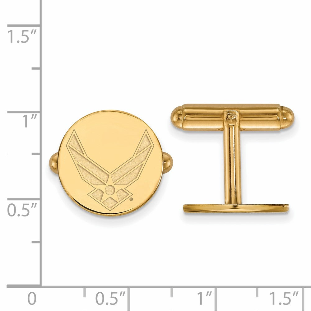 Sterling Silver Gold-pltd LogoArt U.S. Air Force Cuff Links