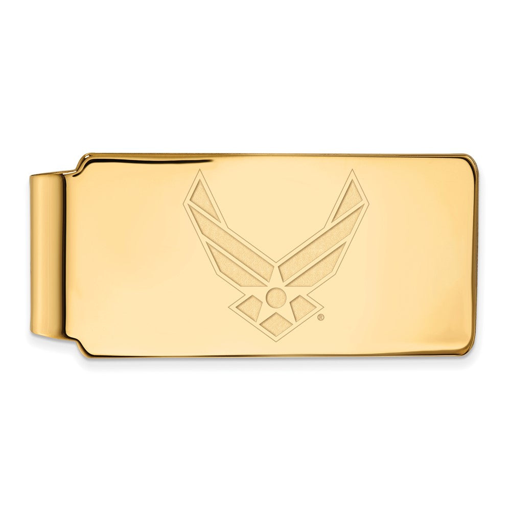 Sterling Silver Gold-pltd LogoArt U.S. Air Force Money Clip