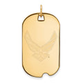 Sterling Silver Gold-pltd LogoArt U.S. Air Force Large Dog Tag