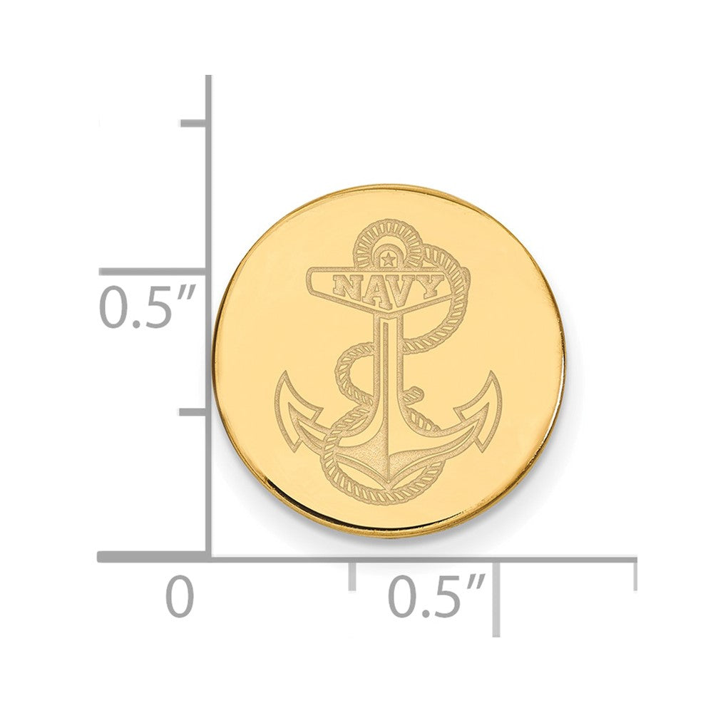Sterling Silver Gold-pltd LogoArt US Naval Academy Lapel Pin