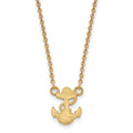 Sterling Silver Gold-pltd LogoArt US Naval Academy Sm Pendant Necklace