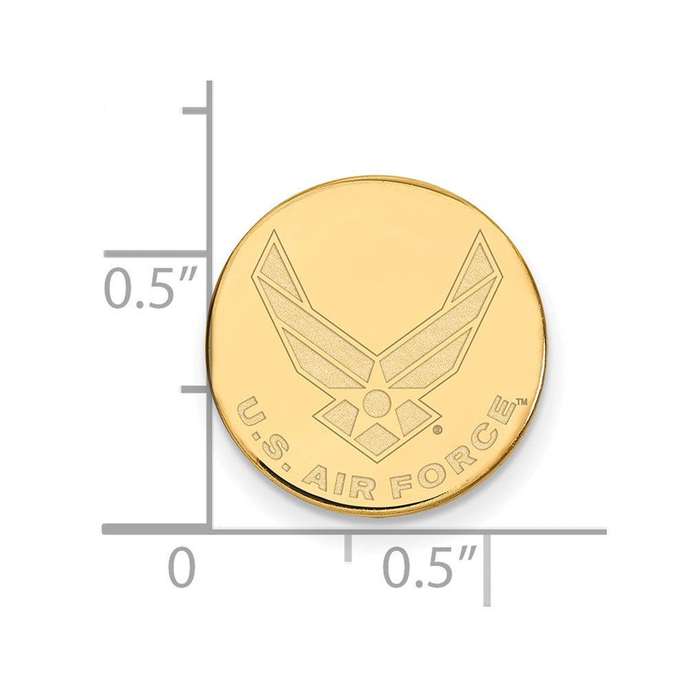 Sterling Silver Gold-pltd LogoArt U.S. Air Force Lapel Pin