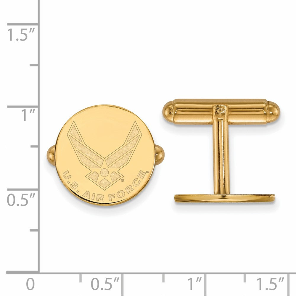 Sterling Silver Gold-pltd LogoArt U.S. Air Force Cuff Links