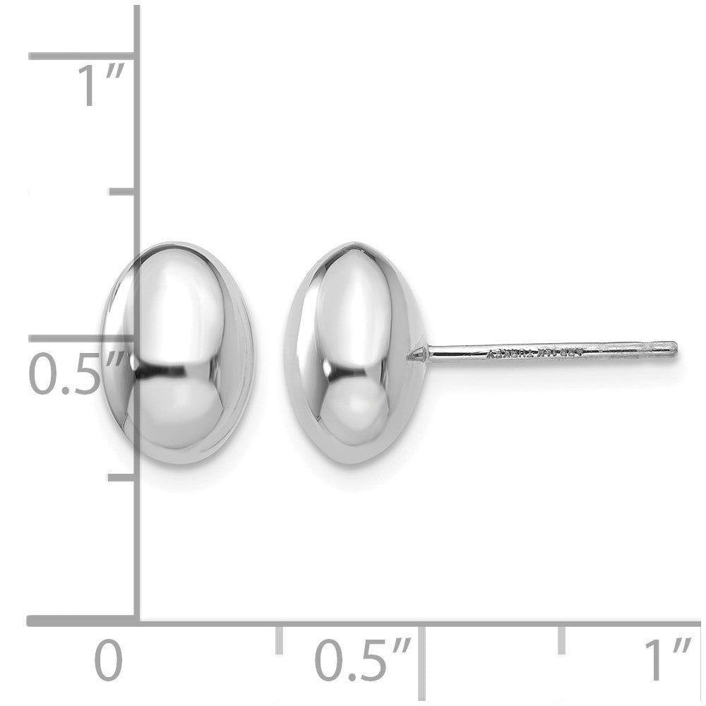 14K White Gold Polished Post Earrings