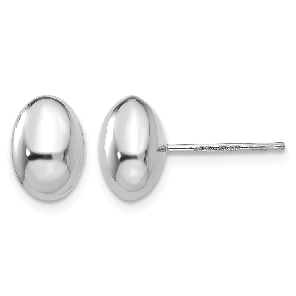 14K White Gold Polished Post Earrings