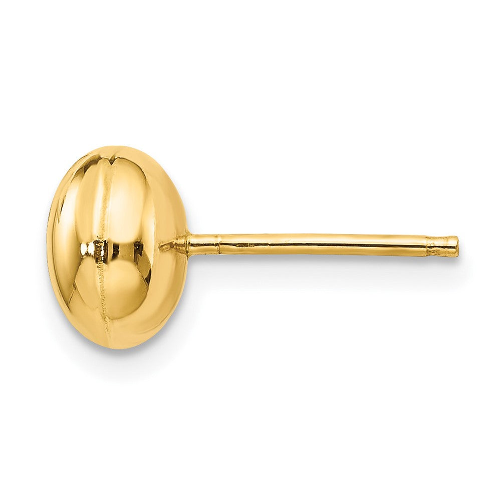Single 14k Polished 8mm Button Post Earring