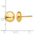 14k Polished 10.5mm Button Post Earrings