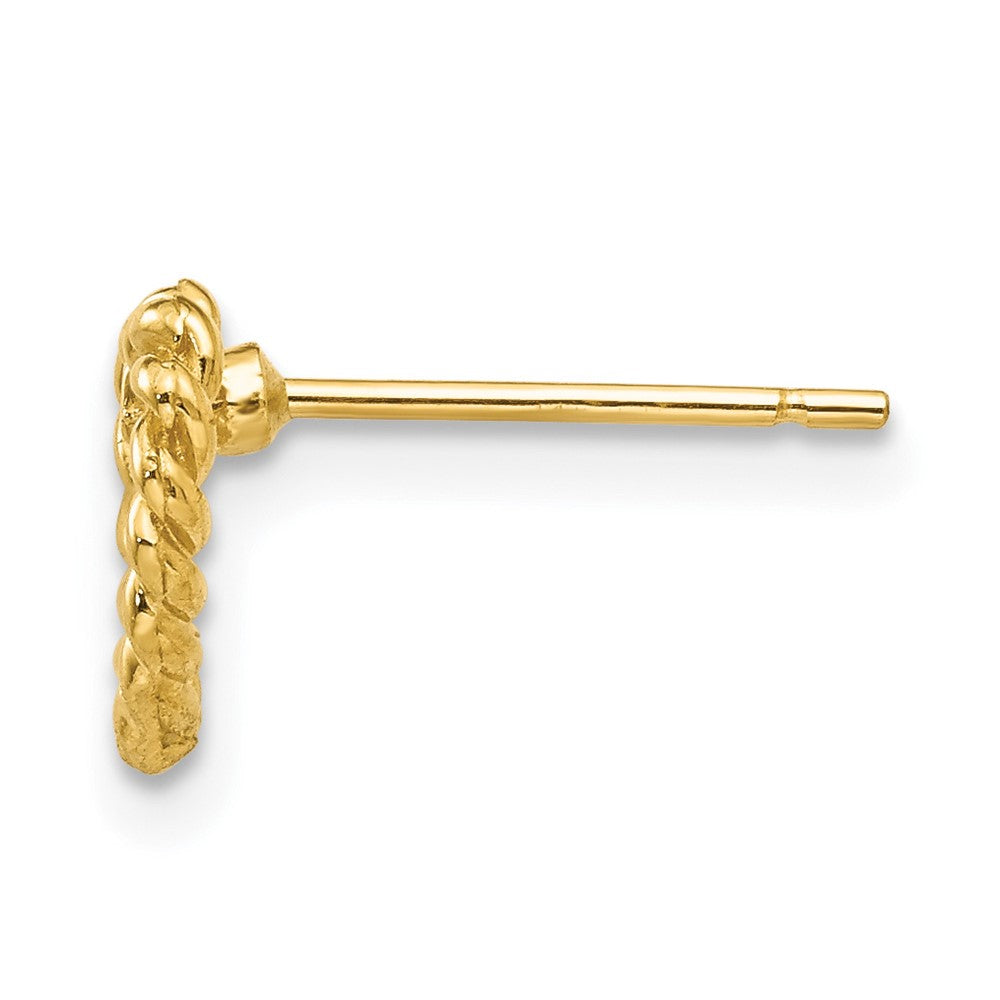 Single 14k Heart Post Earring