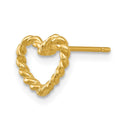 Single 14k Heart Post Earring