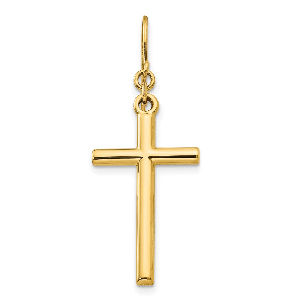 Single 14k Cross Shepherd Hook Dangle Earring