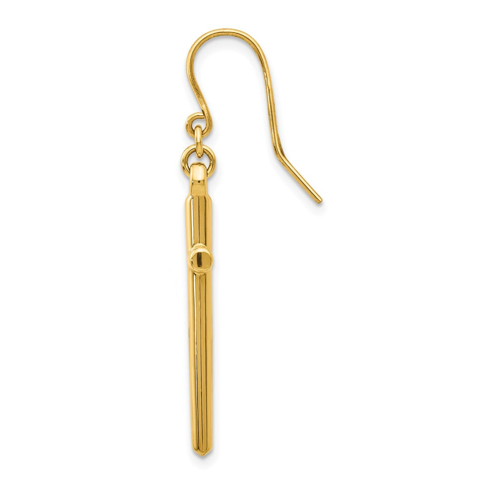 Single 14k Cross Shepherd Hook Dangle Earring
