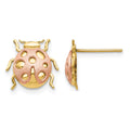 14k Two-Tone Ladybug Post Earrings