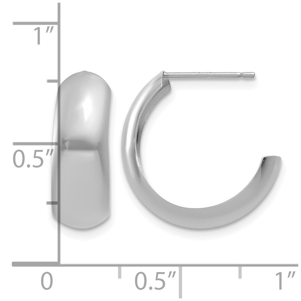 14k White Gold Hoop Earrings