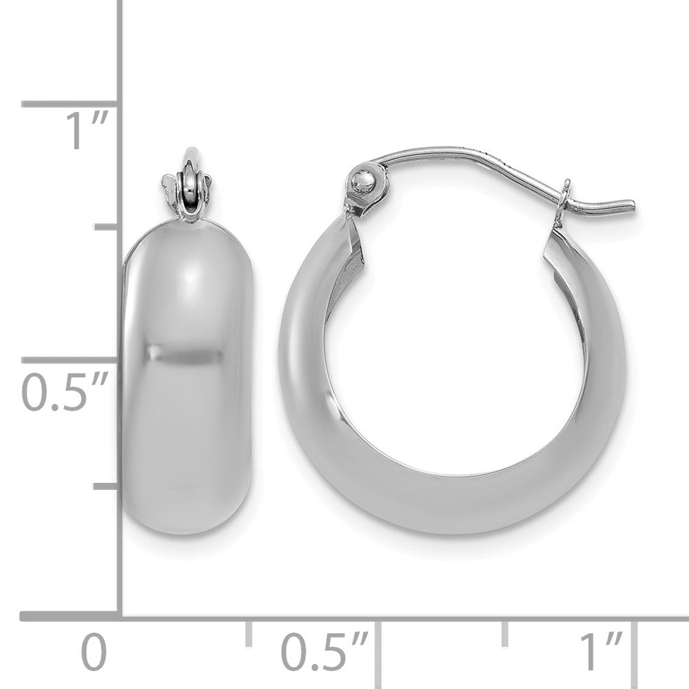 14k White Gold Fancy Hoop Earrings