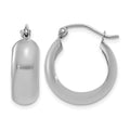 14k White Gold Fancy Hoop Earrings