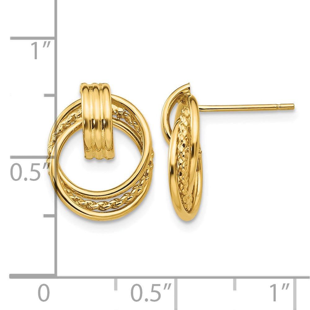 14k Polished Fancy Post Earrings