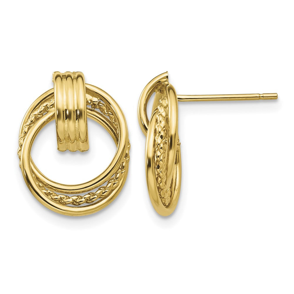 14k Polished Fancy Post Earrings