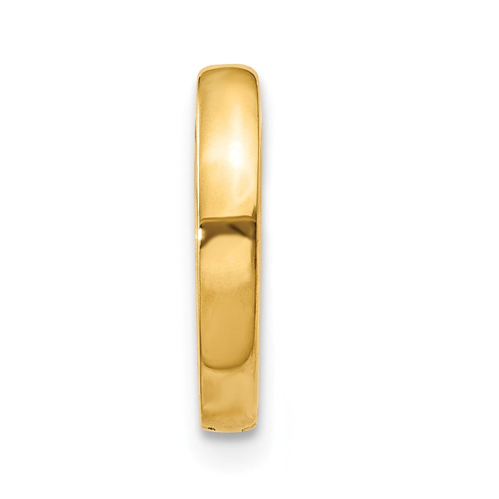 Single 14k Polished 2MM Hinged Hoop Earring