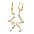 14k Two-tone Spiral Dangle Earrings