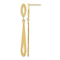 14k Diamond-cut Dangle Post Earrings