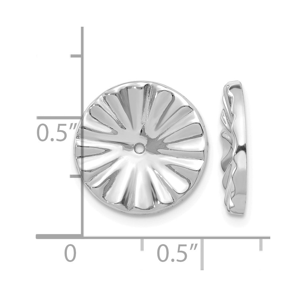 14k White Gold Fancy Earring Jackets