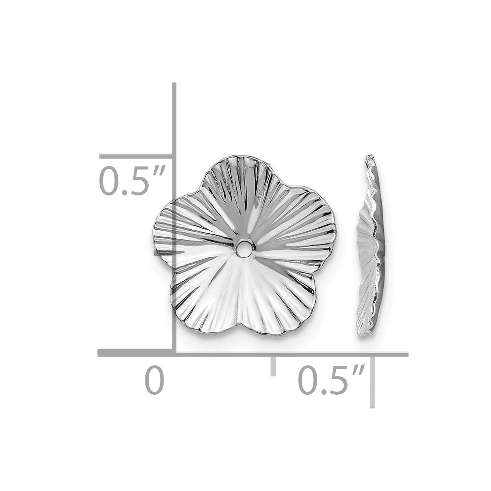 14k White Gold Fancy Earring Jackets