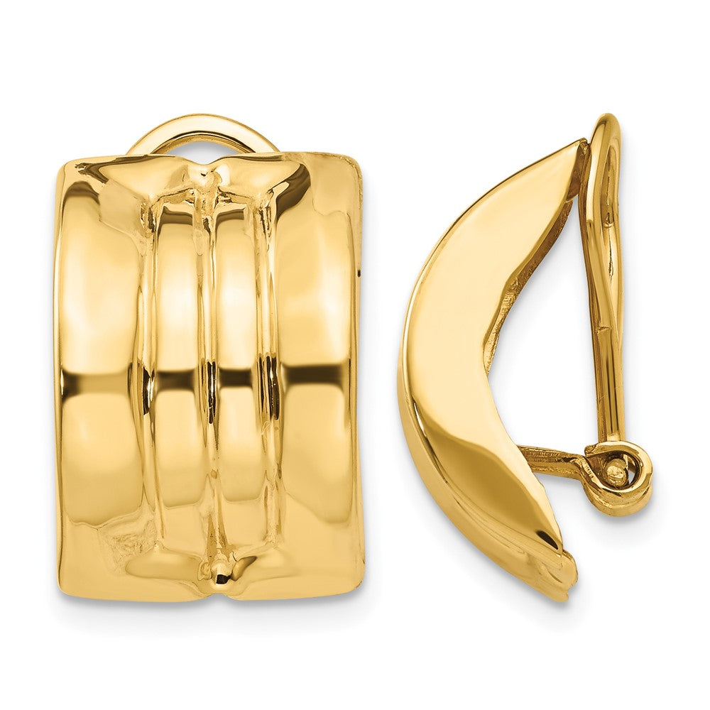 14k Omega Clip Non-pierced Earrings