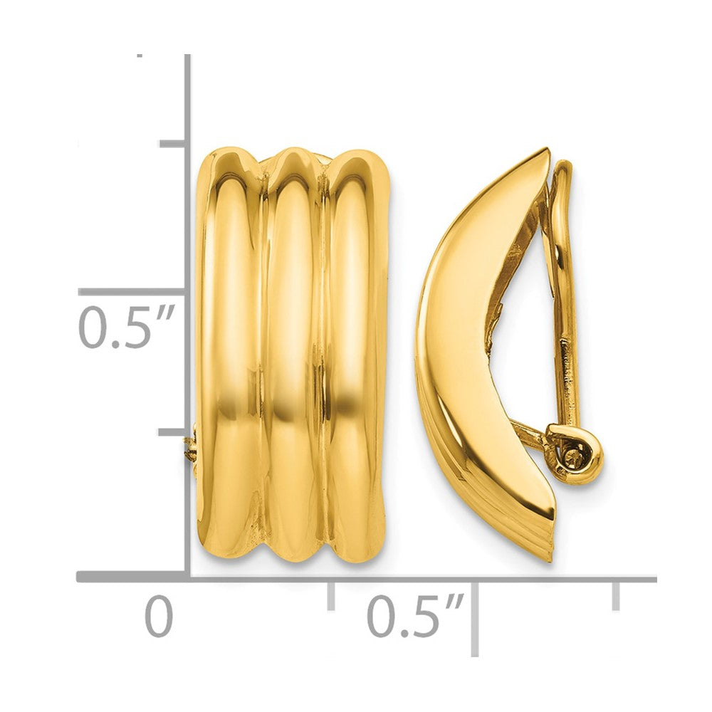 14k Omega Clip Non-pierced Earrings
