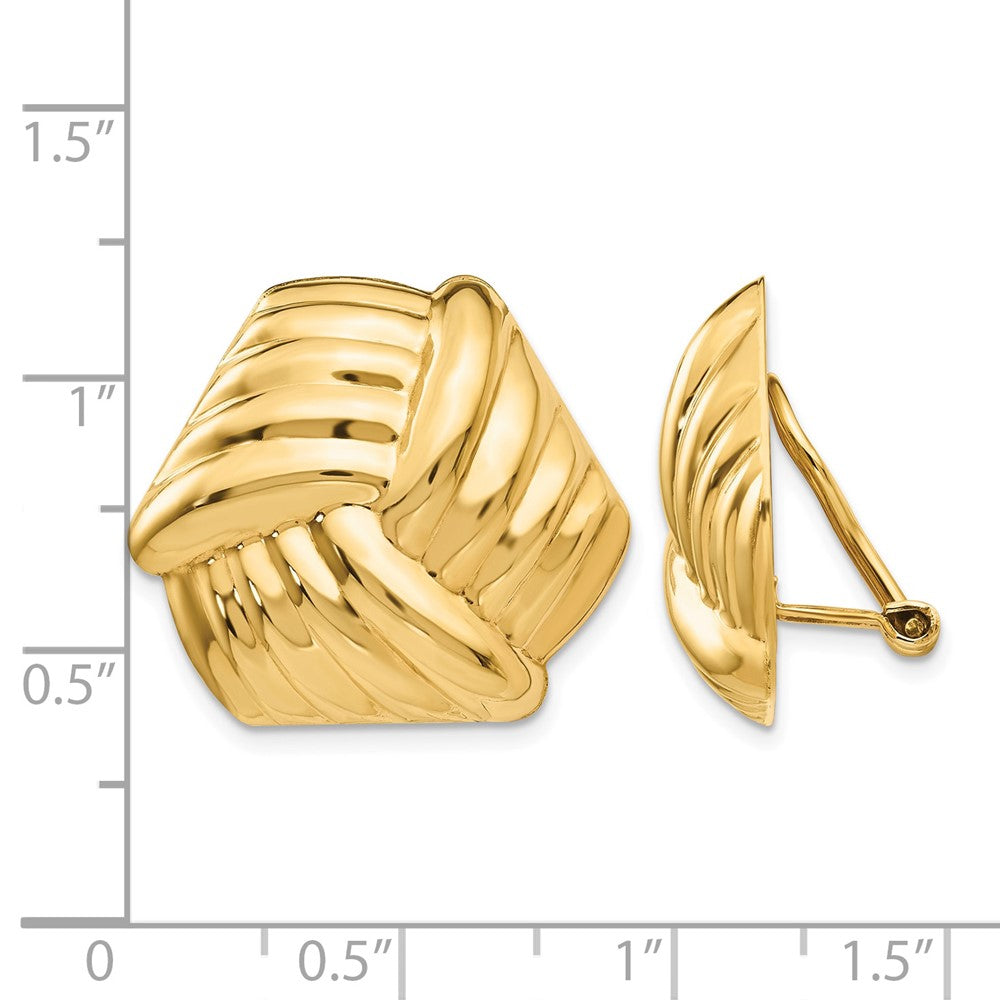 14k Omega Clip Non-pierced Earrings