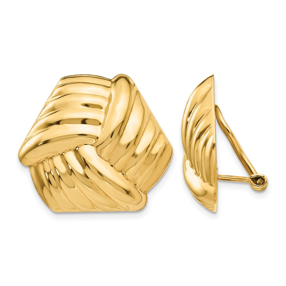 14k Omega Clip Non-pierced Earrings