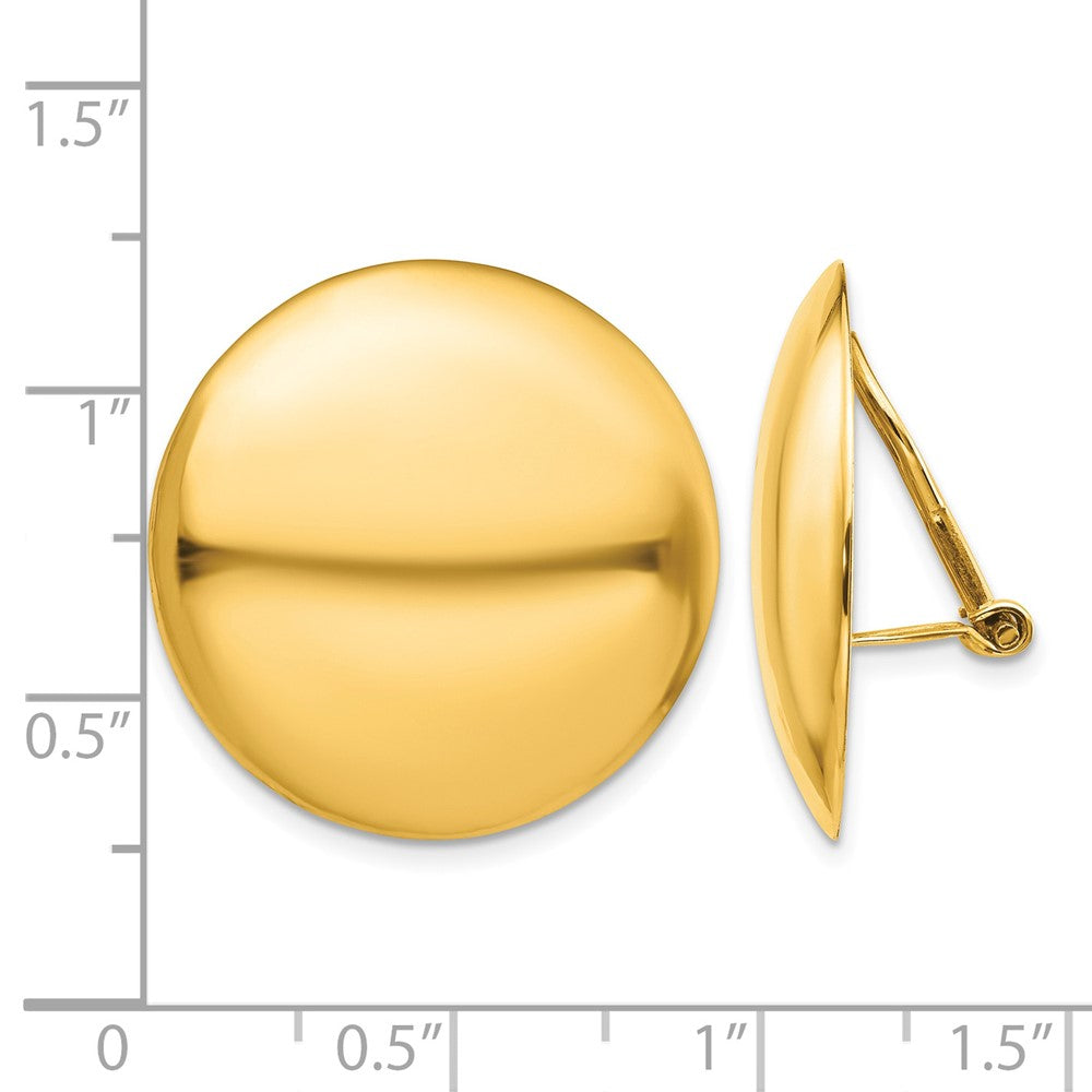 14k Omega Clip Polished Non-pierced Earrings