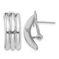 14k White Gold Omega Post Earrings