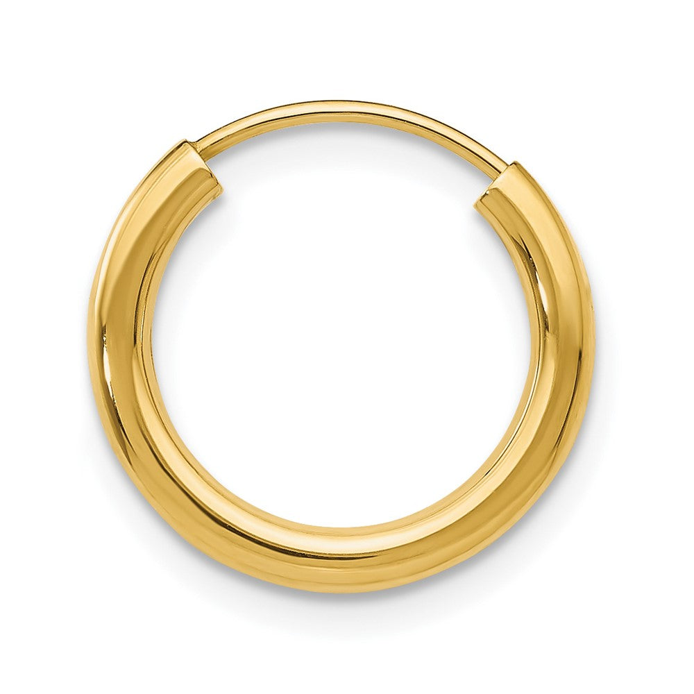 Single 14k Polished Round Endless 2mm Hoop Earring