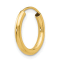 Single 14k Polished Round Endless 2mm Hoop Earring