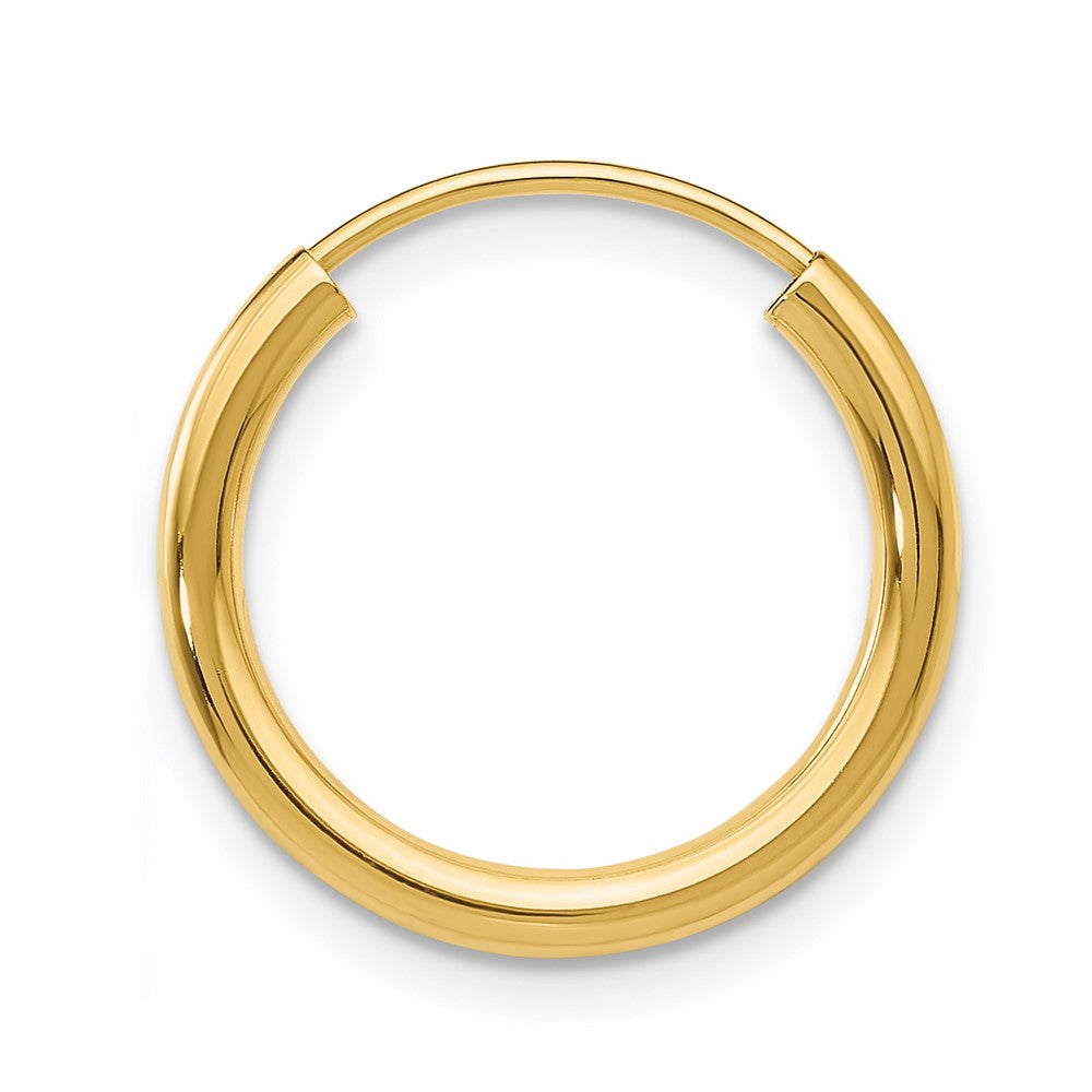 Single 14k Polished Round Endless 2mm Hoop Earring