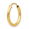 Single 14k Polished Round Endless 2mm Hoop Earring