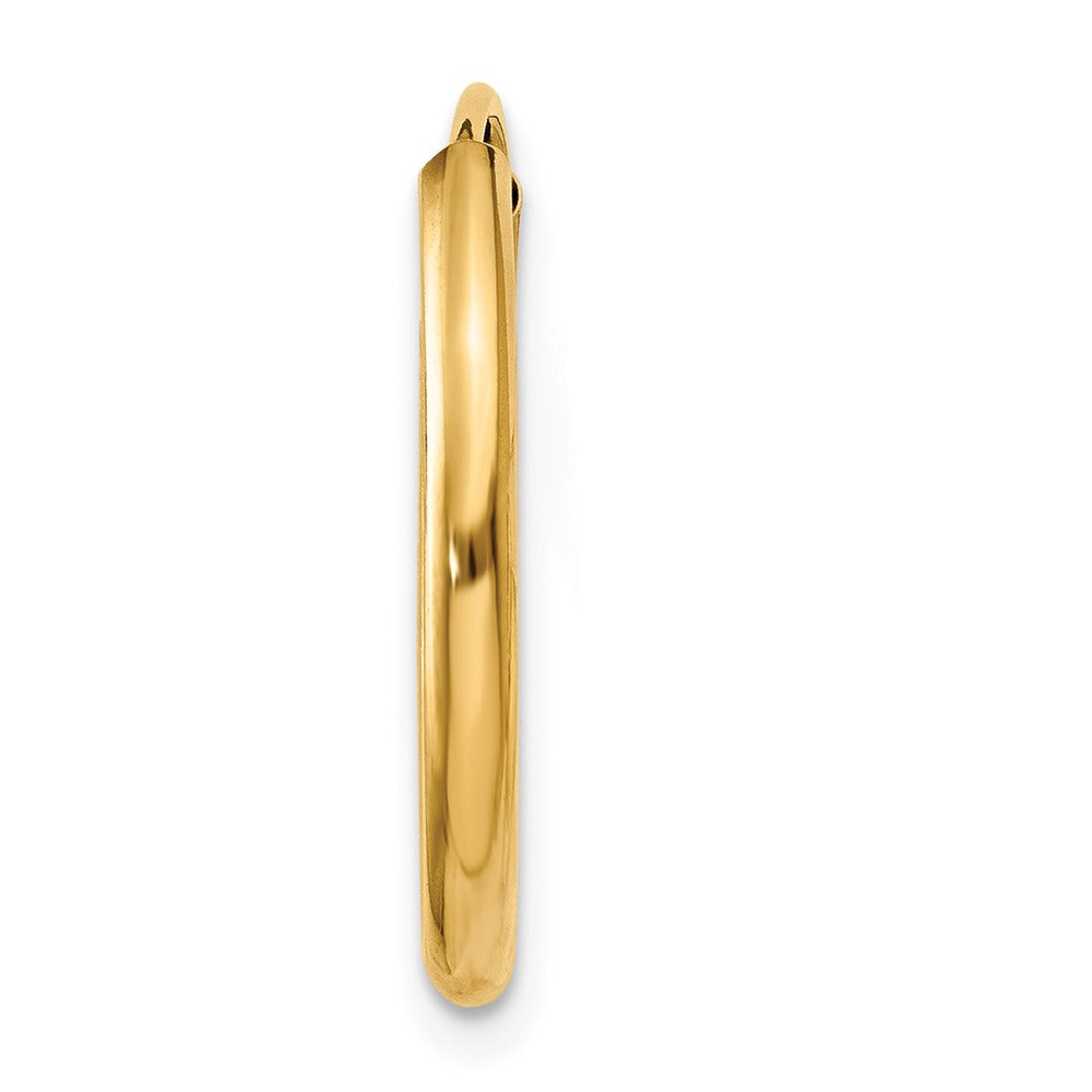 Single 14k Polished Round Endless 2mm Hoop Earring